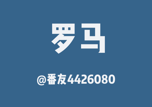 番友4426080的罗马地图