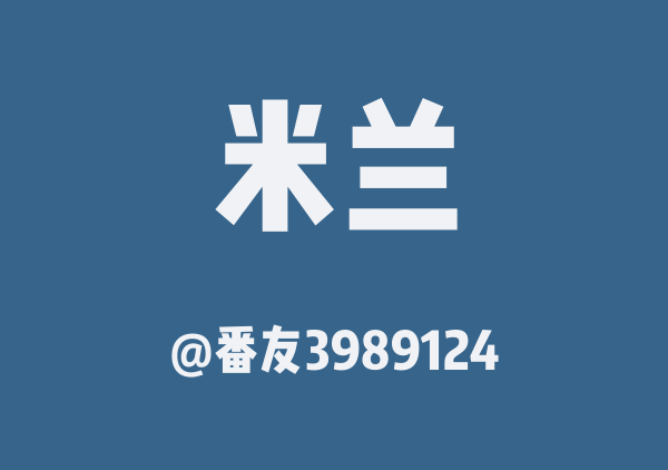 番友3989124的米兰地图