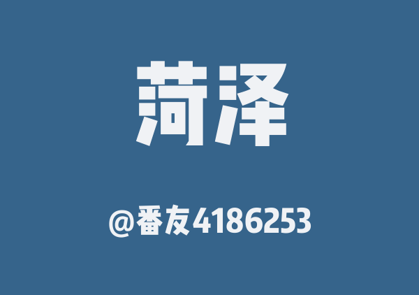 番友4186253的菏泽地图