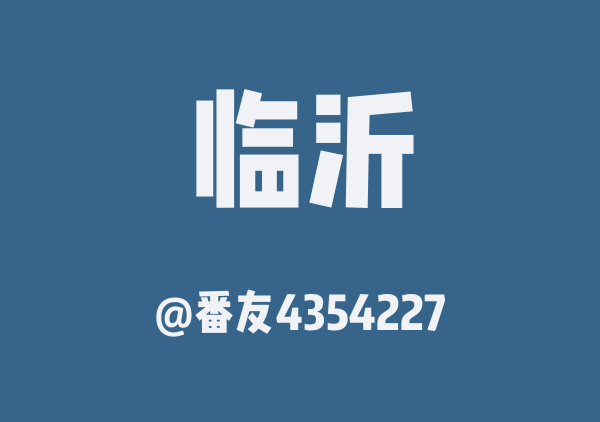 番友4354227的临沂地图