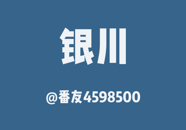 番友4598500的银川地图
