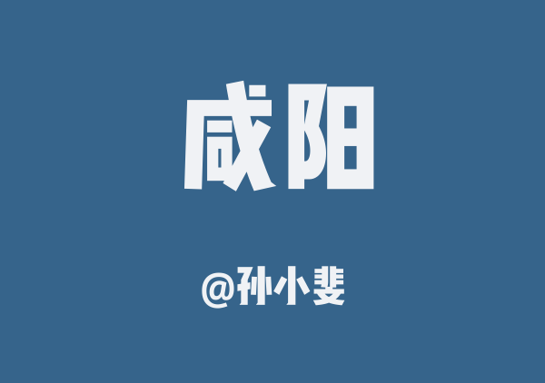 孙小斐的咸阳地图