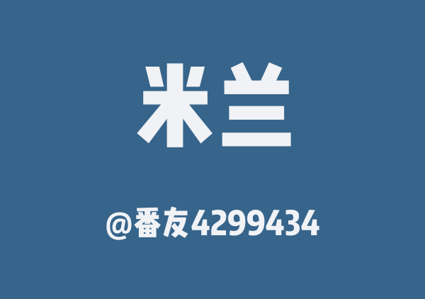 番友4299434的米兰地图