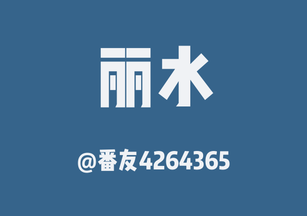 番友4264365的丽水地图