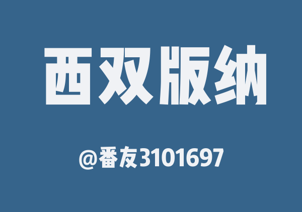 番友3101697的西双版纳地图