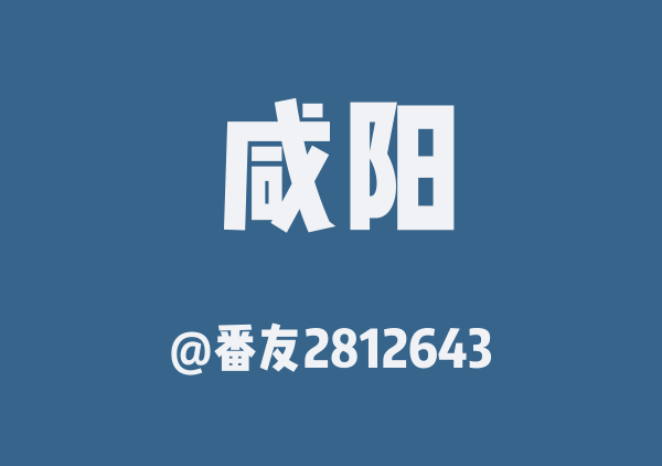 番友2812643的咸阳地图