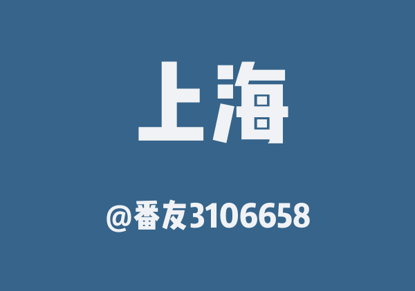 番友3106658的上海地图