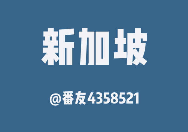 番友4358521的新加坡地图