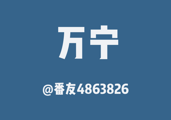 番友4863826的万宁地图