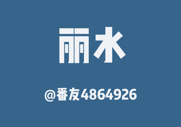 番友4864926的丽水地图