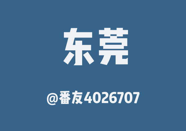 番友4026707的东莞地图