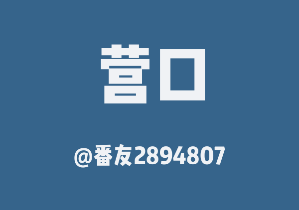 番友2894807的营口地图