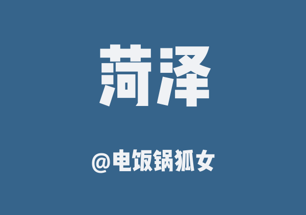 电饭锅狐女的菏泽地图