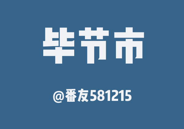 番友581215的毕节市地图