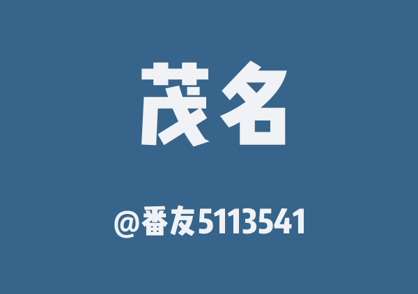 番友5113541的茂名地图