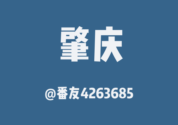 番友4263685的肇庆地图