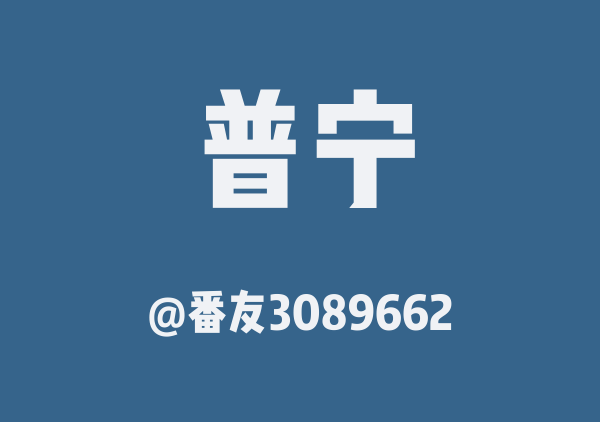 番友3089662的普宁地图