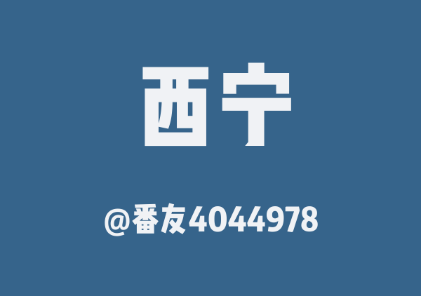 番友4044978的西宁地图