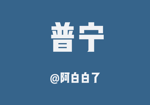 阿白白了的普宁地图