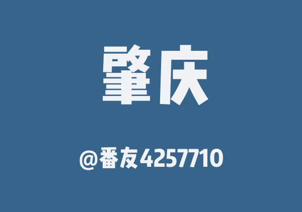 番友4257710的肇庆地图