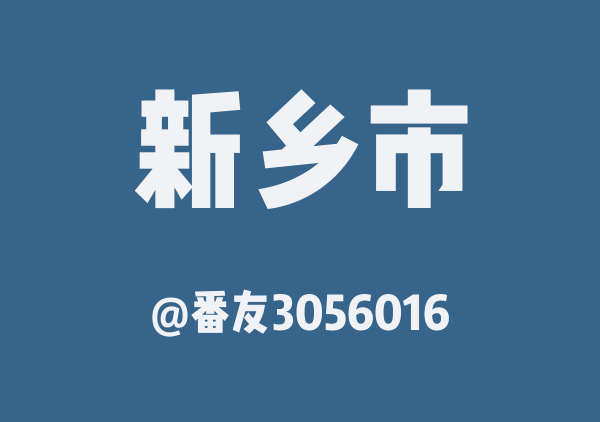 番友3056016的新乡市地图