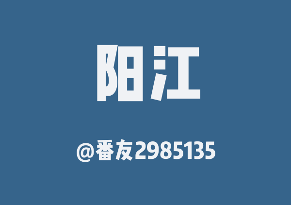番友2985135的阳江地图