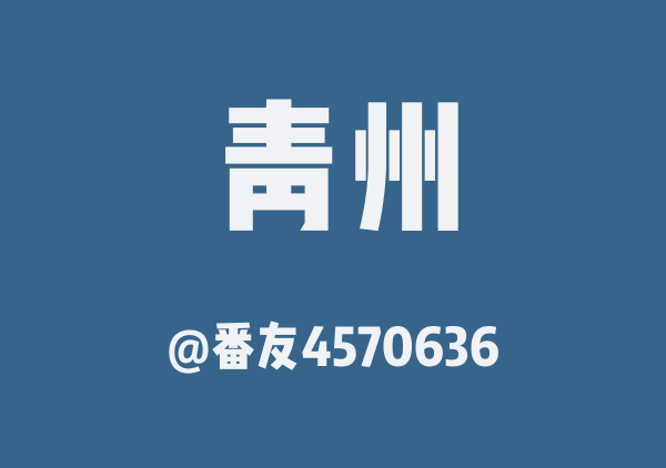 番友4570636的青州地图