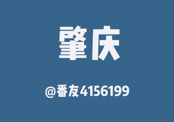 番友4156199的肇庆地图