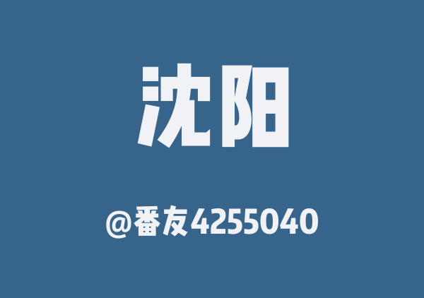 番友4255040的沈阳地图