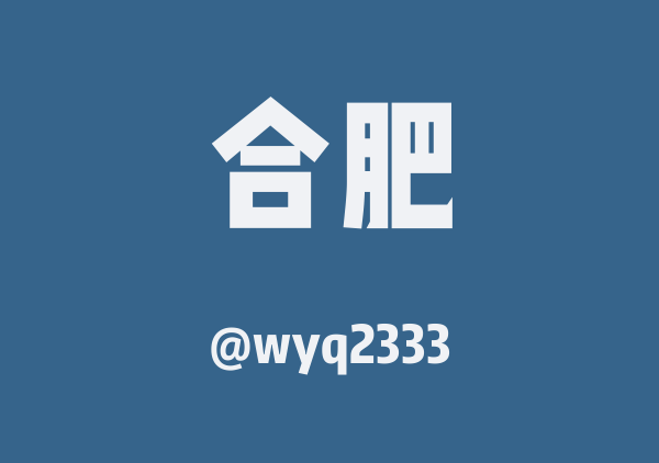 wyq2333的合肥地图