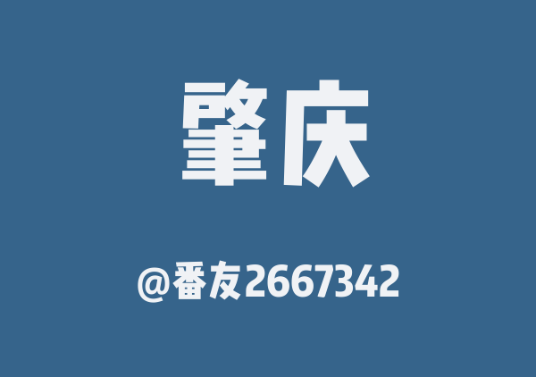 番友2667342的肇庆地图
