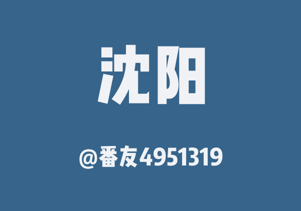番友4951319的沈阳地图