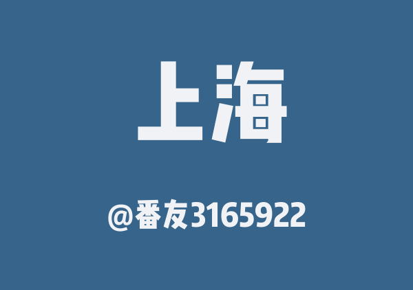 番友3165922的上海地图
