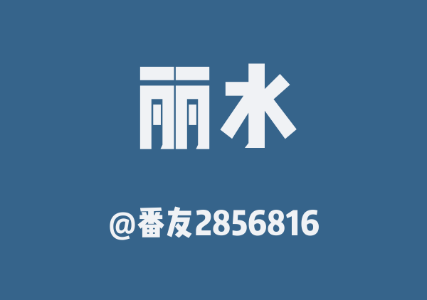 番友2856816的丽水地图