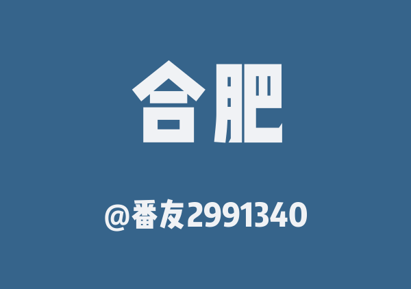 番友2991340的合肥地图