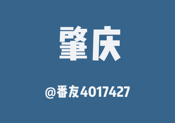 番友4017427的肇庆地图
