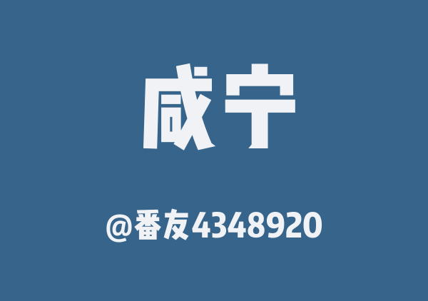 番友4348920的咸宁地图