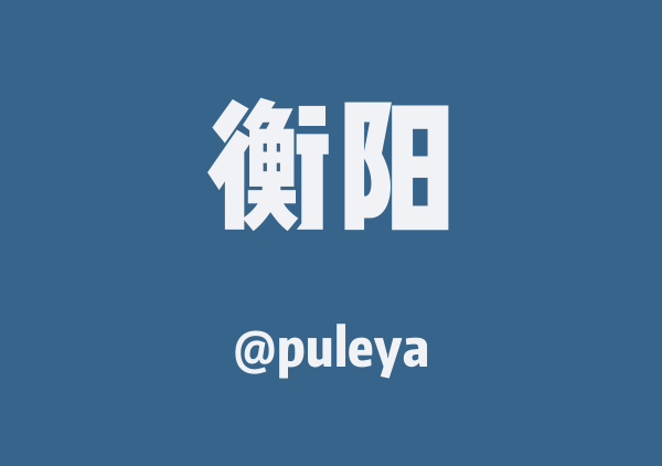 puleya的衡阳地图