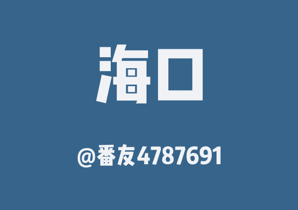 番友4787691的海口地图