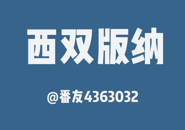 番友4363032的西双版纳地图