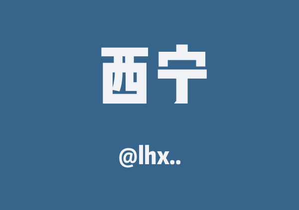 lhx..的西宁地图