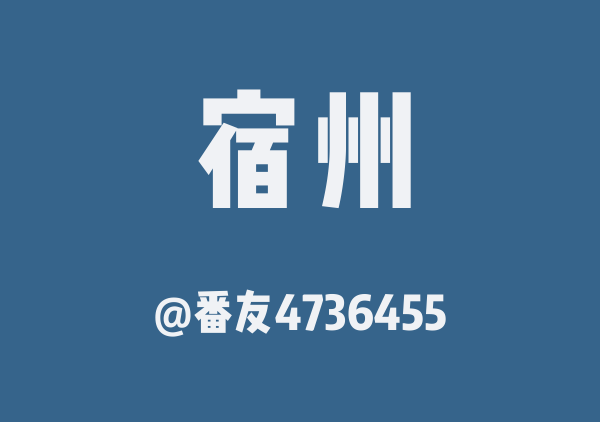 番友4736455的宿州地图