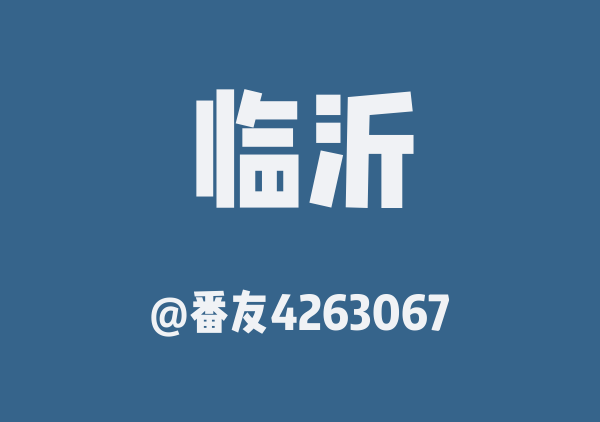 番友4263067的临沂地图