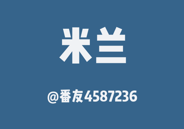 番友4587236的米兰地图
